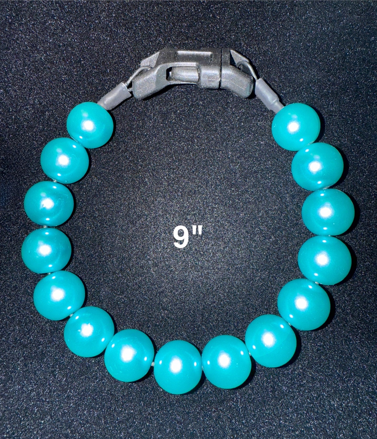 9" Turquoise🩵✨ Pearl Beaded Dog Collar