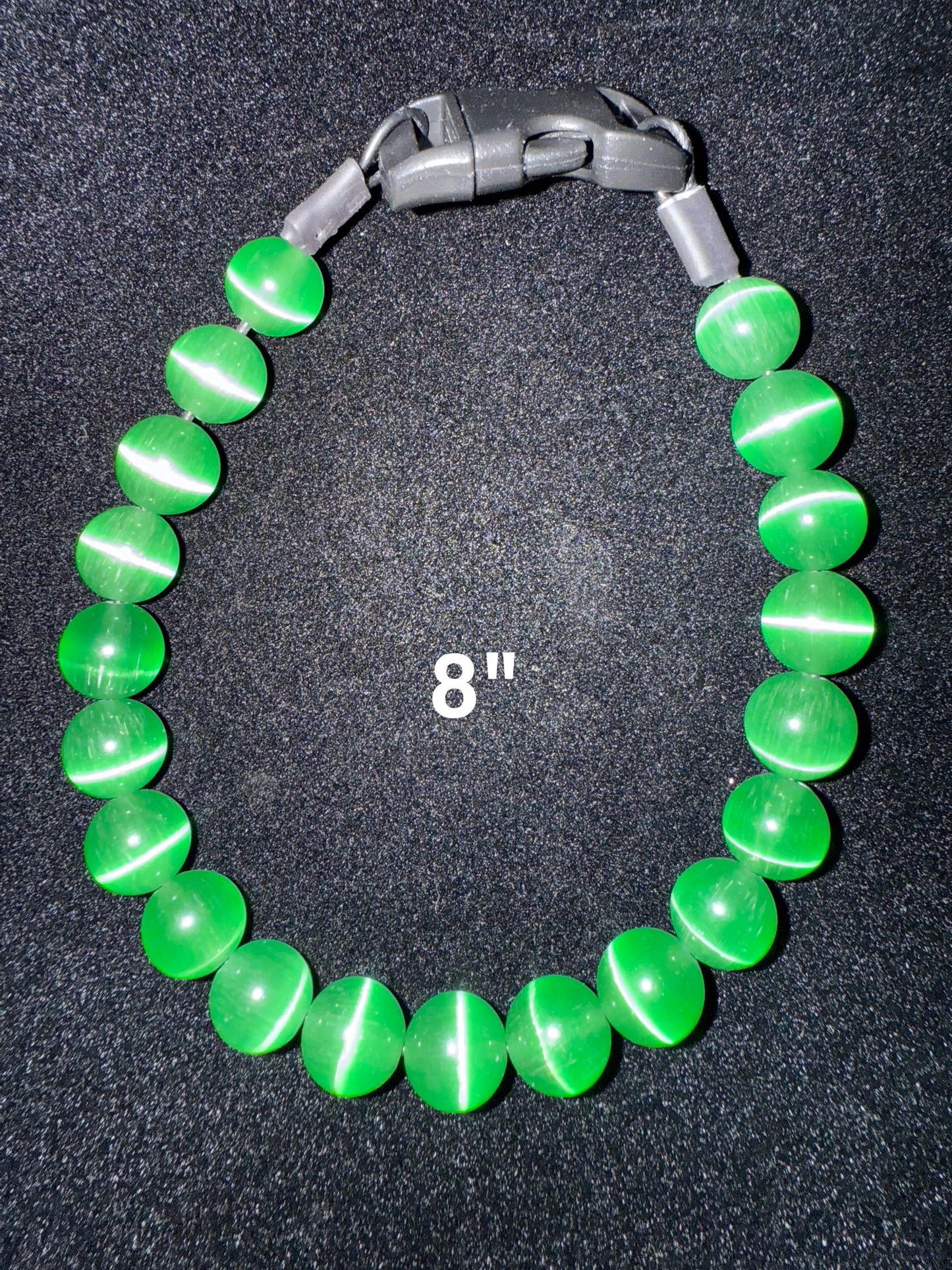 8" Green💚 Glazed Beaded Dog Collar