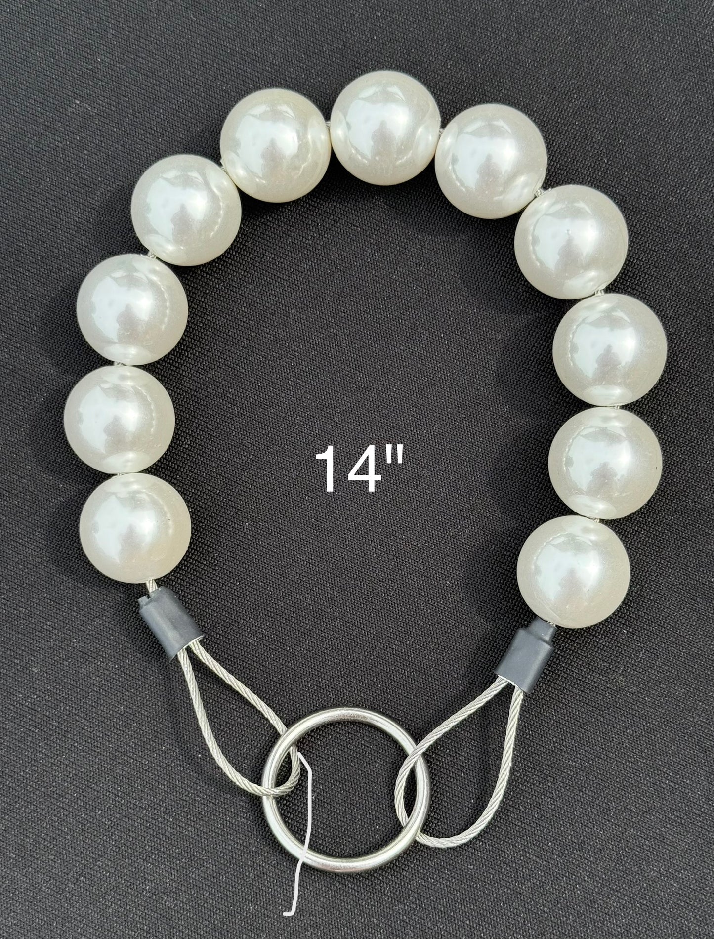 14" Pearlš¤ Beaded Dog Collar