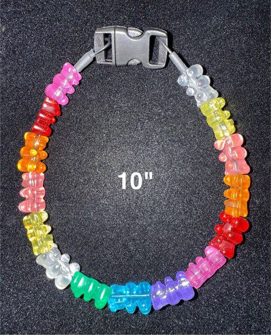 10" Gummy Bear🌈🐻 Beaded Dog Collar