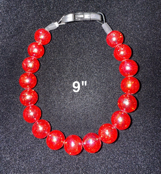 9" Cherry🍒 Bomb Beaded Dog Collar