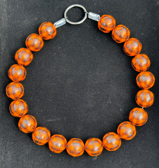 Fall Plaid🍁 Dog Collar🧡🖤