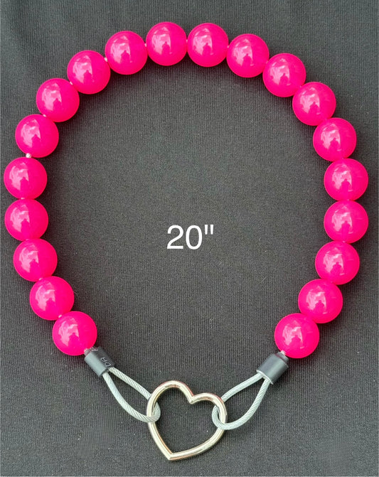 20" Pawfectly Pink🩷✨ Beaded Dog Collar