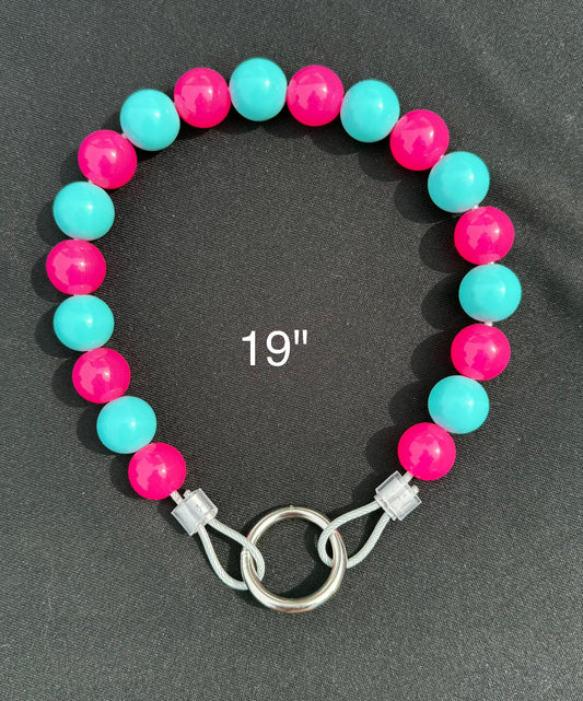 19" Bubblegum🍬 Beaded Dog Collar