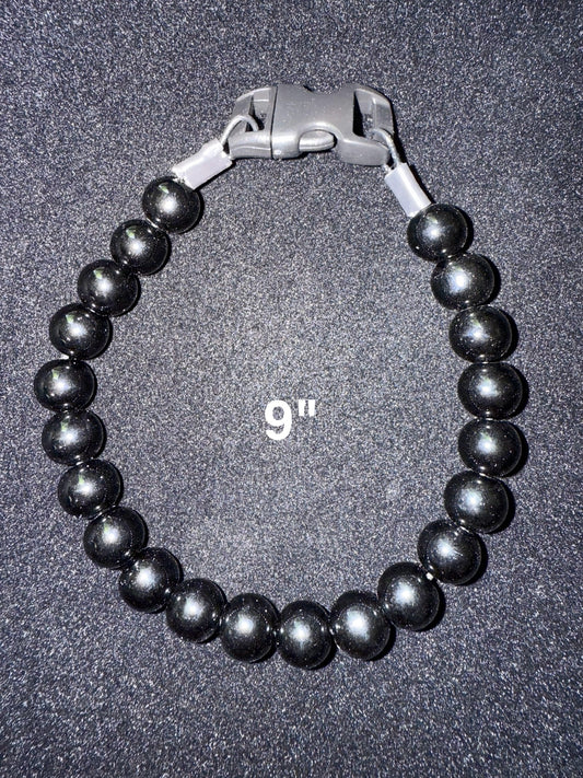 9" Black🖤 Beaded Dog Collar